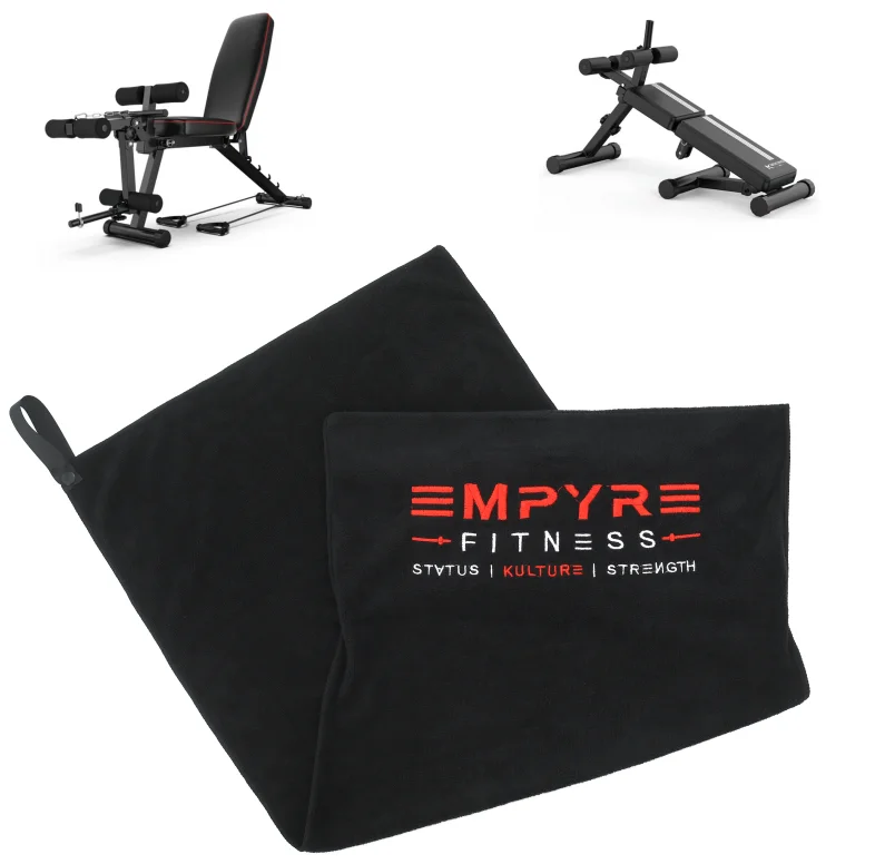 AILUOHA hooded gym towel for sport equipment microfiber towel for bench use gym towel with hood zipper pocket