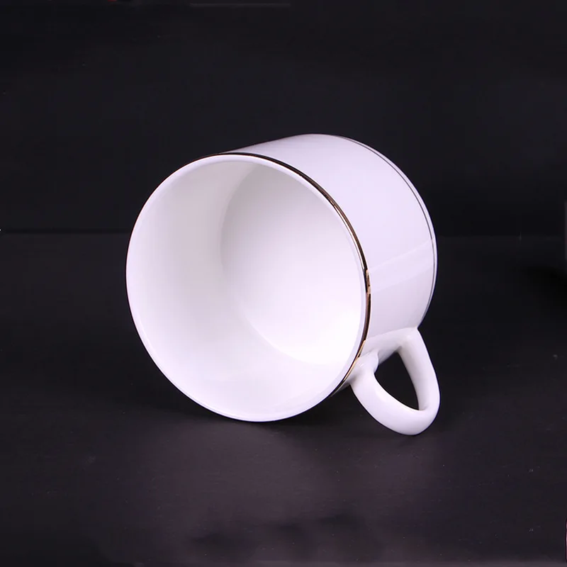  SU86 горячая Распродажа Белая Керамическая чайная чашка блюдце с золотым дизайном