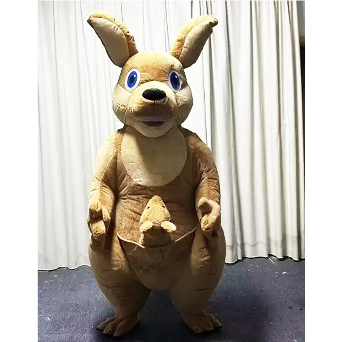 Enjoyment CE plush inflatable kangaroo Mascot Costume Suits Cosplay Party Game Dress Adult
