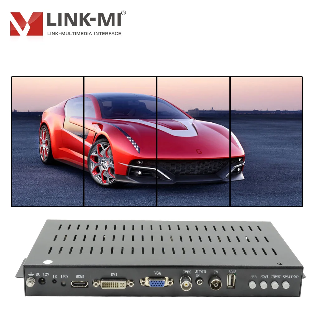 LINK-MI вертикальный настенный видеоконтроллер 1x4 1x3 1x2 2x2, 4-канальный разделенный и сращивающийся ТВ/монитор, видеопроцессор