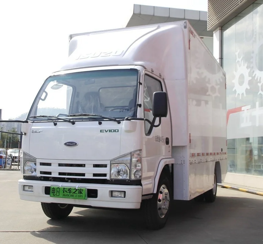 Pure electric power 4*2 lhd ISUZU 5 tons refrigerated van truck