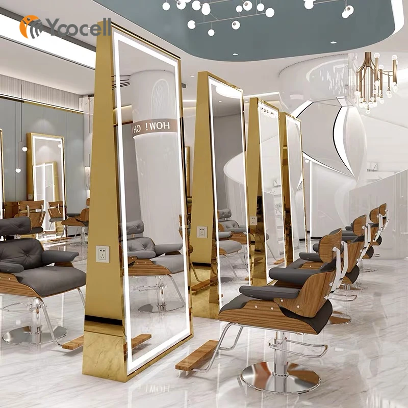 
Yoocell best selling Salon Equipment Hair Salon Mirror Station Styling Station salon furniture supplier 
