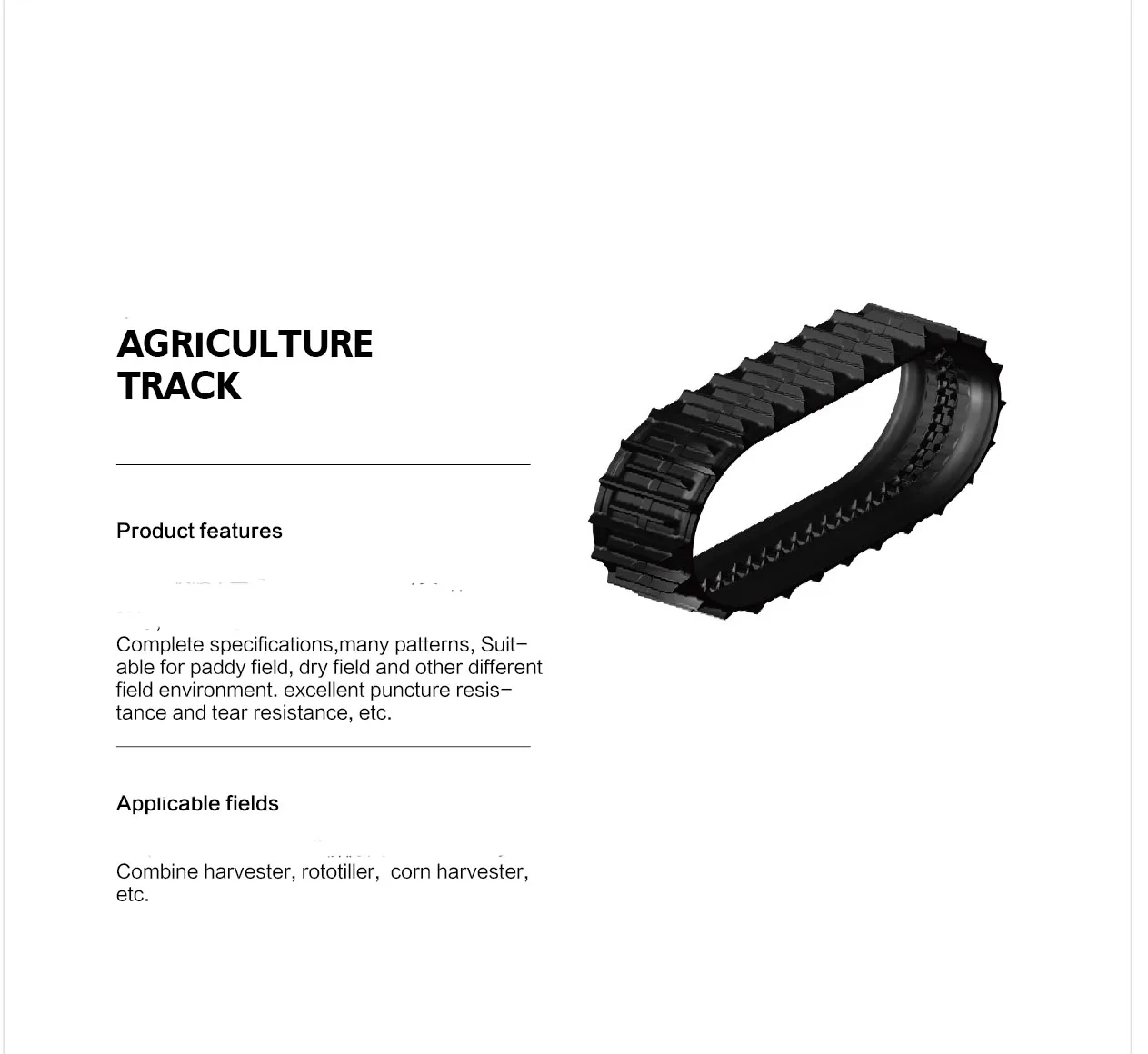 New Condition Rubber Track for Excavator Chassis Versatile Undercarriage Part Construction Farm Retail Manufacturing Plant Sale!