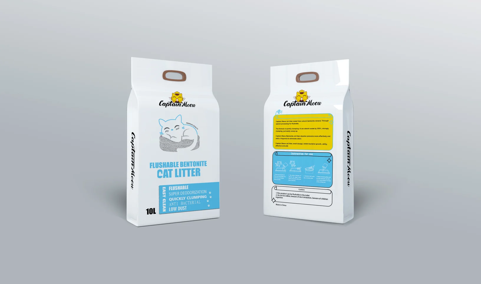 New product high quality crushed flushable bentonite cat litter