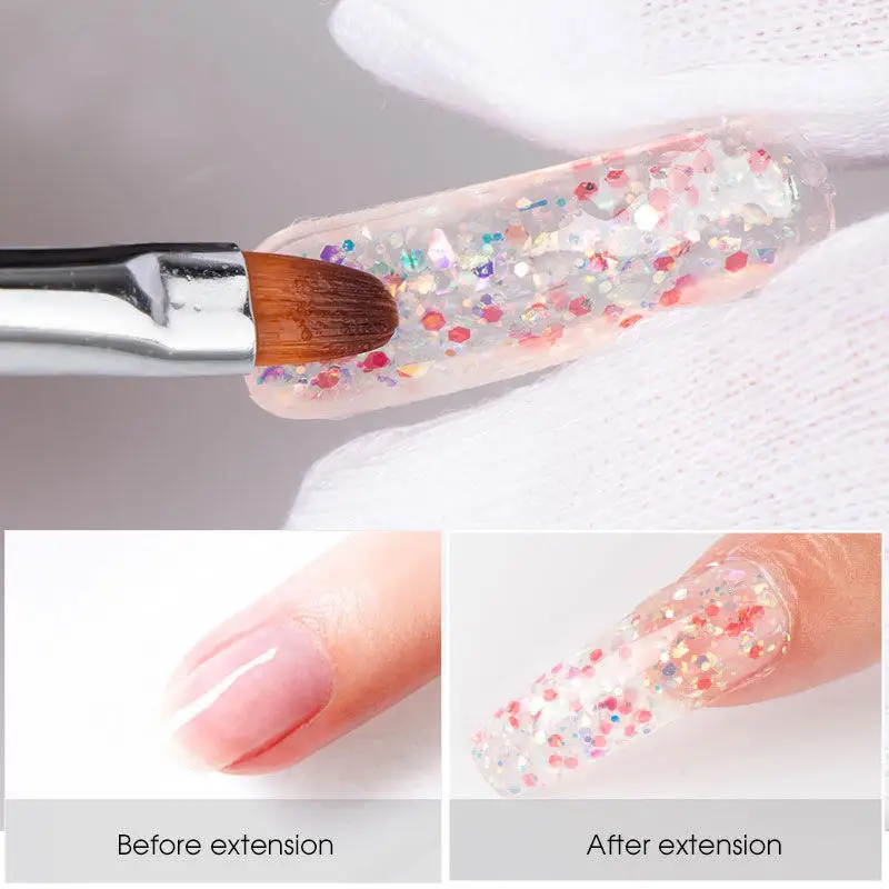 New 15ml Nail Polish UV Gel Extension Gel Finger Quick Building Extensions Acrylic Poly Nail Acrylic Extension Solid Builder