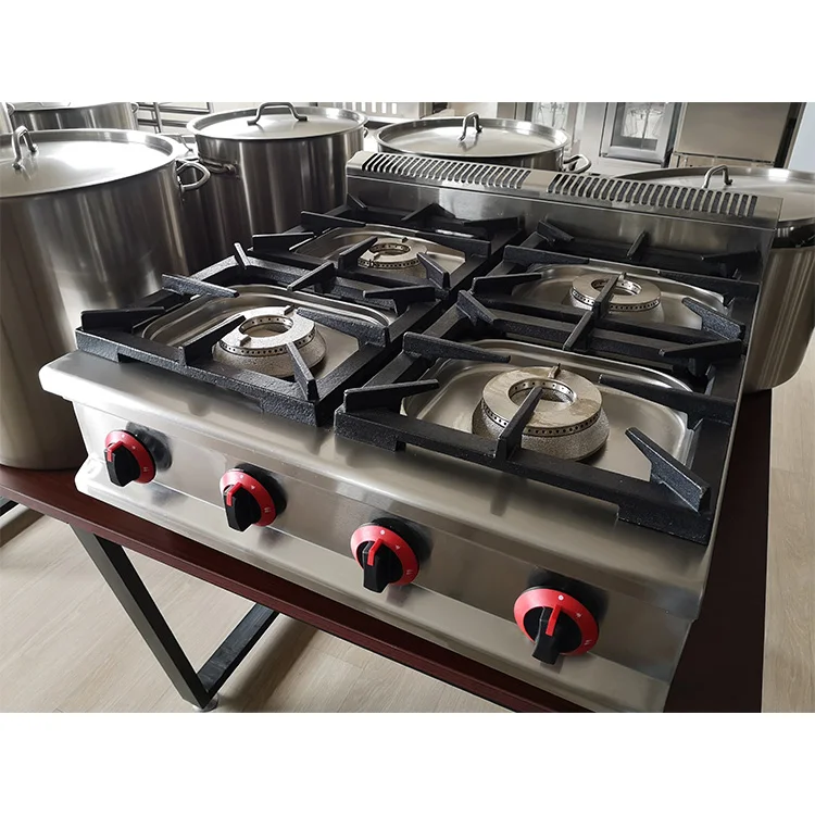Gainco Factory Outlet Commercial Cooktops Gas Cooker Stove Household 3/4 Burner Gas Cooktops