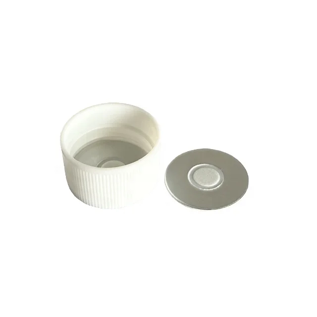 28mm 28/410 28/400  white color heat induction seal vented cap for hdpe bottle solving bottle expand or shrink problem