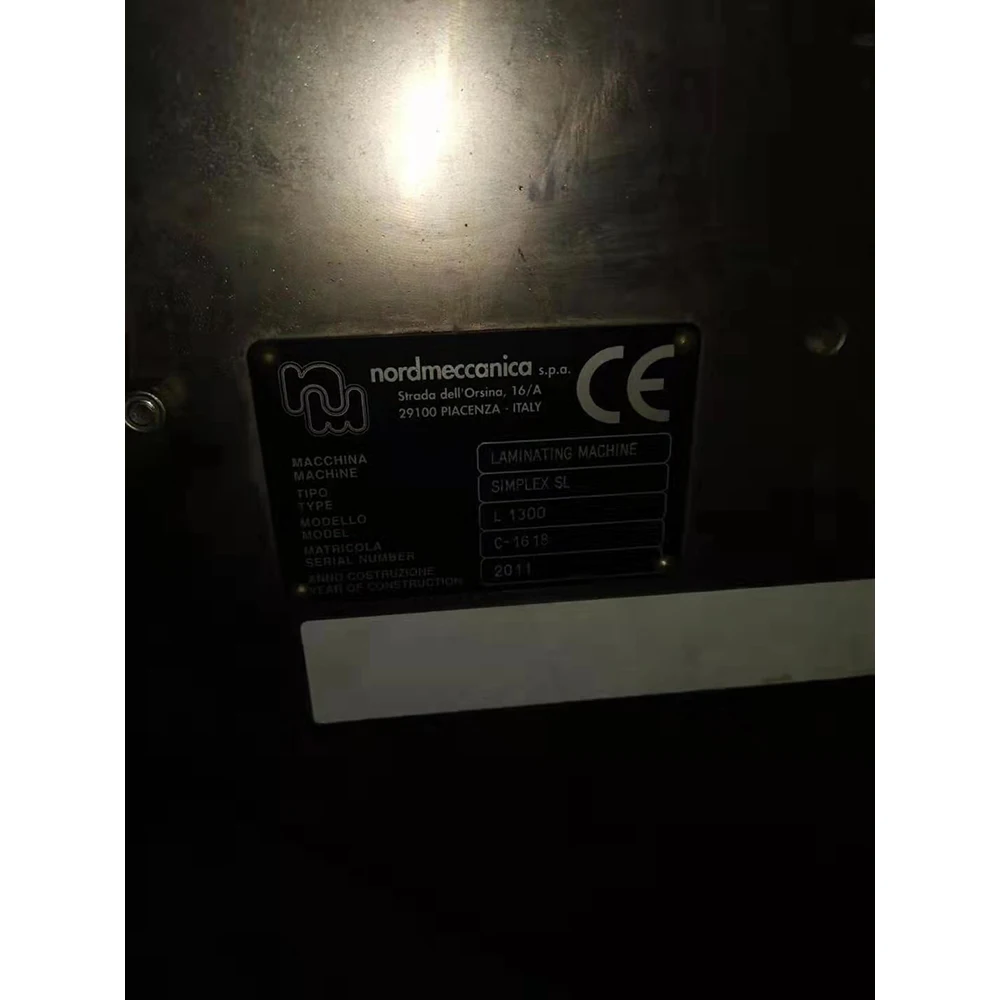 
Used solventless film laminating machine Nordmeccanica 