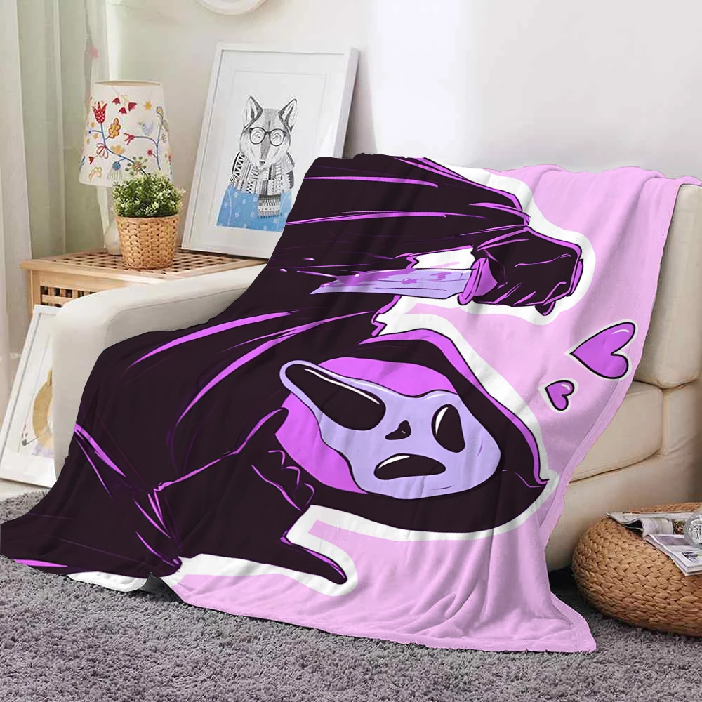 Halloween skeleton ghost Super Soft Dyed Polar Flannel Fleece Modern Solid Design Polyester Striped Plush Baby Sofa Blanket