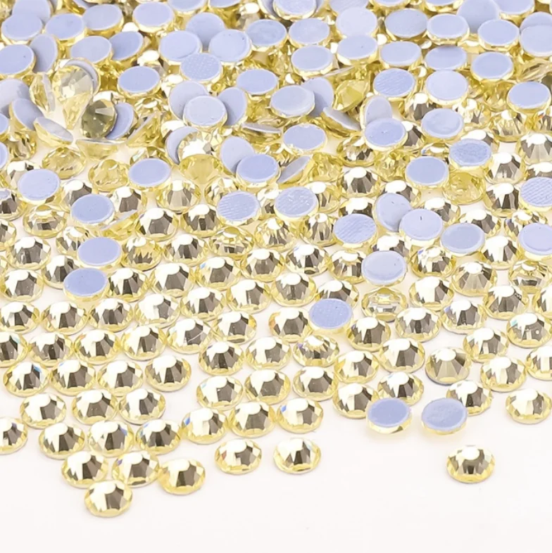 Ss6 8 10 12 16 20 30 Round Acrylic Gem Non Hotfix Nail Crystal Stone Glass Flatback Rhinestone For Crafts