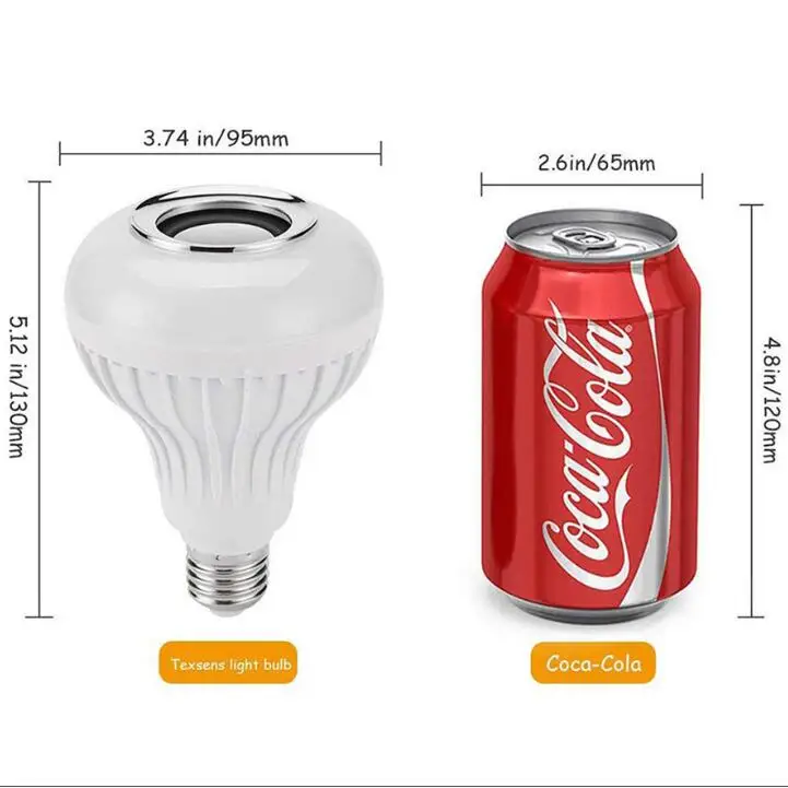 Smart LED Light Speaker Bulb RGB E27 12W Music Playing Lamp Color Changing Remote