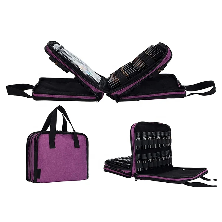 Multifunctional Cosmetic Case Essential Oil Carrying Case Bottles Organizer for Travel Aromatherapy Storage Bag Customized