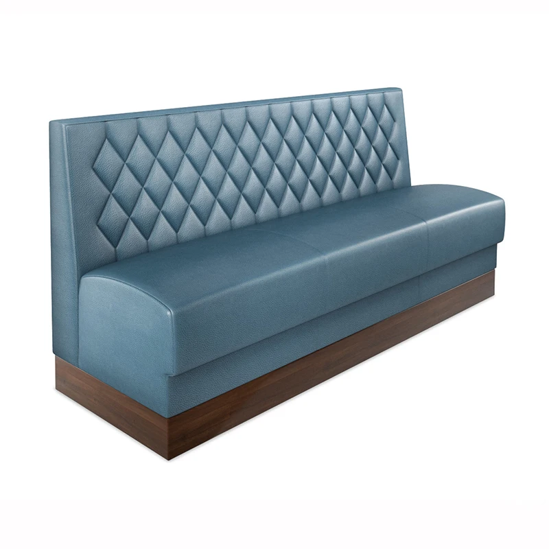 Modern PU Leather Restaurant Wooden Booth Sofas Seating Furniture For Sale