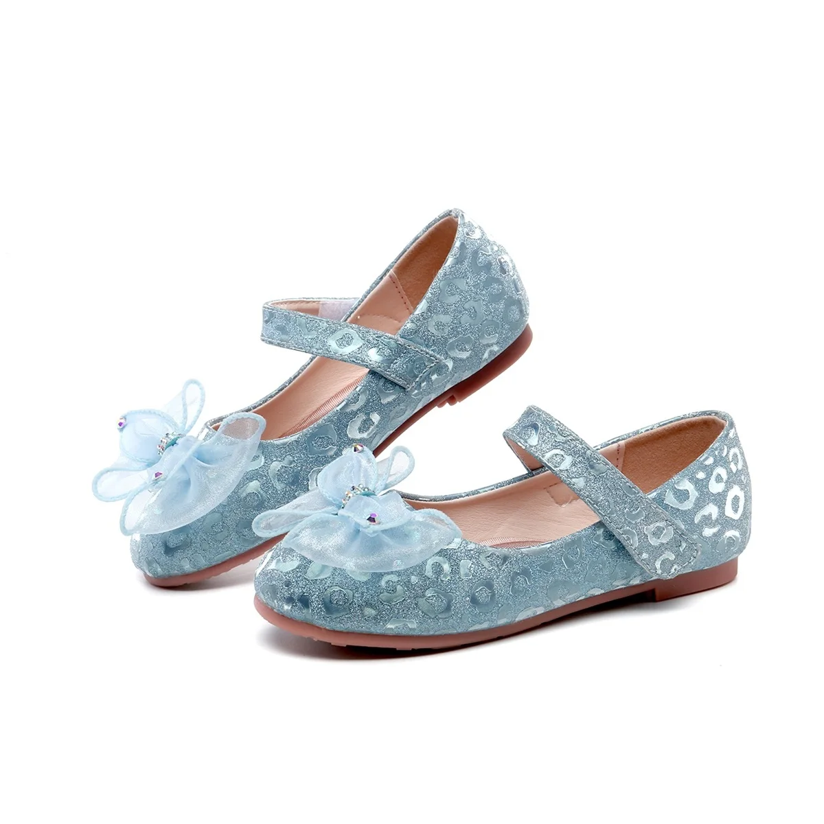 Новые милые туфли с бантом для девочек, обувь принцессы, детские мягкие вязаные туфли