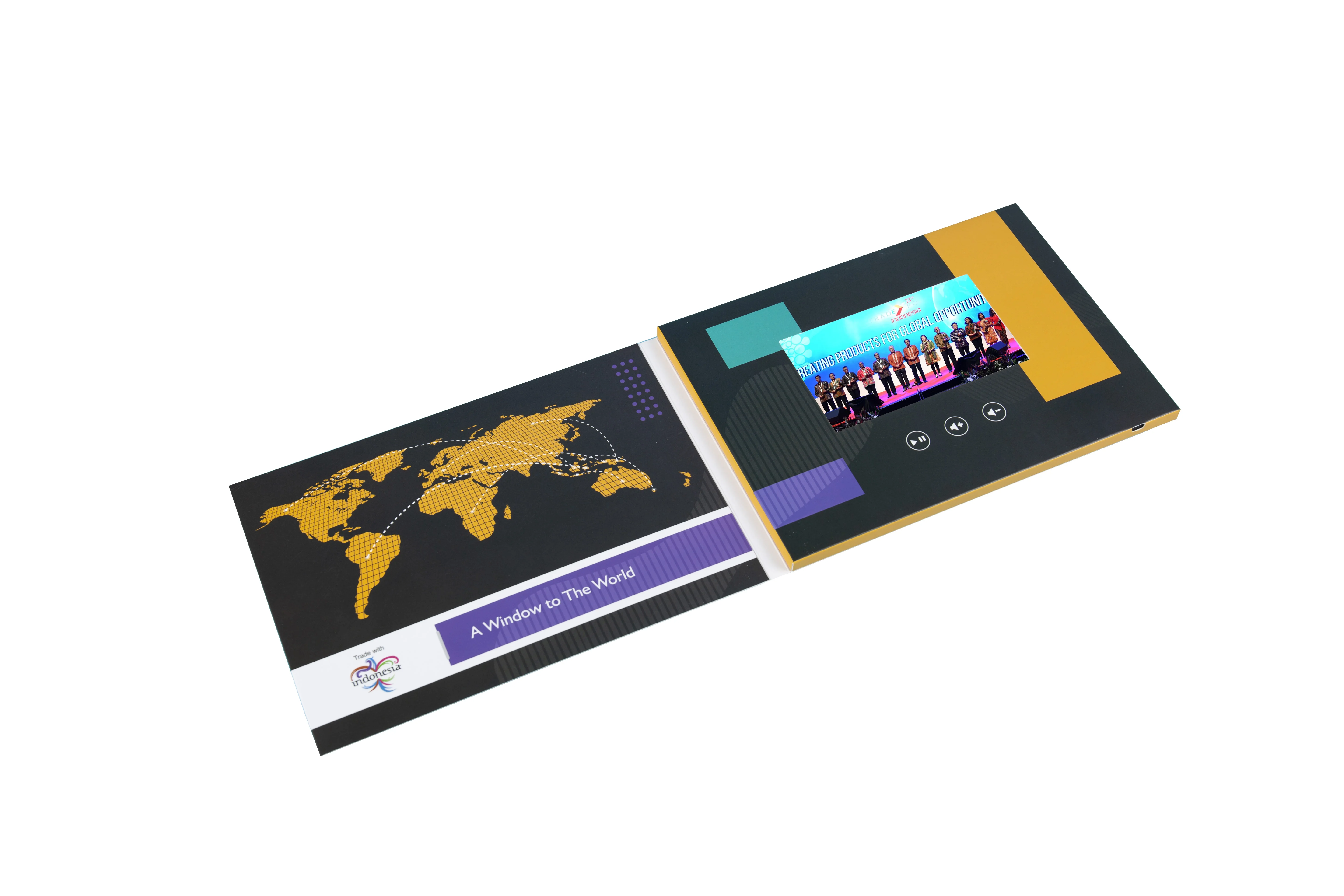 
Customized Paper Digital video Brochure 7 Inch LCD Screen for business promotional cards 