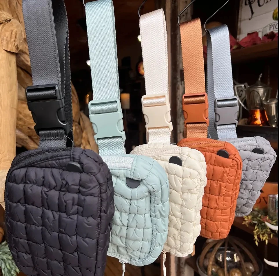 New Arrival Wholesale Custom Waist Bags For Women Puffer Fanny Pack Quilted Purse Puffer Chest Bag