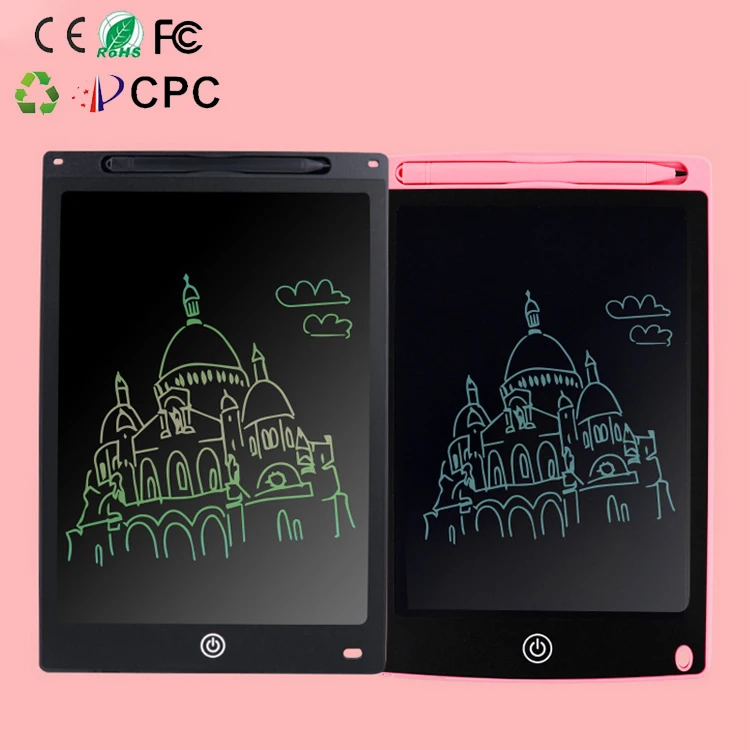Lcd Drawing Board 12 Inch LCD Writing Tablet Colorful Screen Electronic Hand Writing Board Doodle Pads Drawing Board