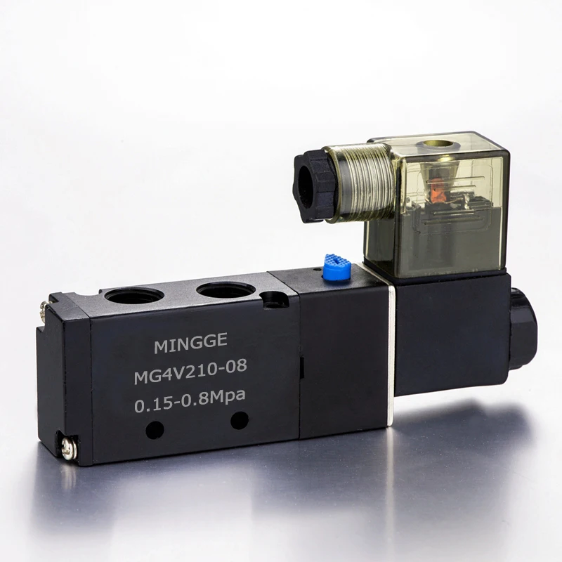 4V210-08 5/2 Way Pneumatic Solenoid Directional Valve 12V 24V 110V 220V Air Control Solenoid Valve Pneumatic Solenoid Valve