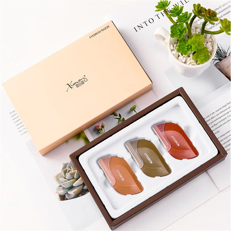 Женские нож для бровей комплект из 3 предметов ножницы начинающих оптовая продажа с фабрики