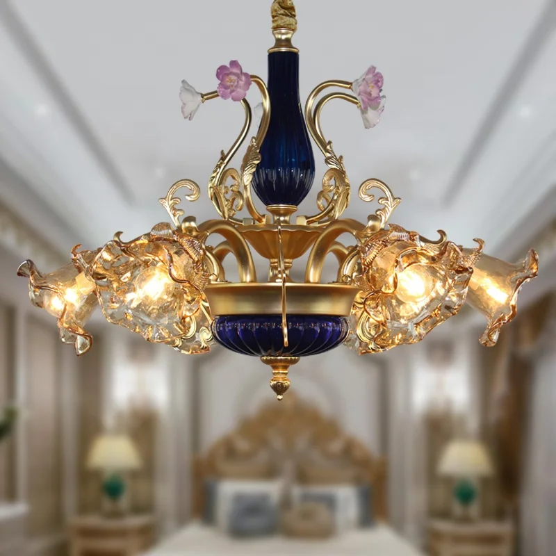 Luxury french chandelier brass lighting hot sale french copper chandelier living room popular brass pendant chandelier wholesale