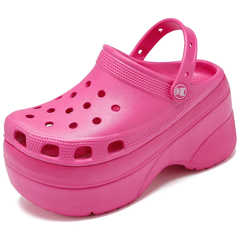 
2020 New Arrival Design Croc Clog Sandal Eva Shoes High Platform Thick Sole Heel Womens Garden Clogs 