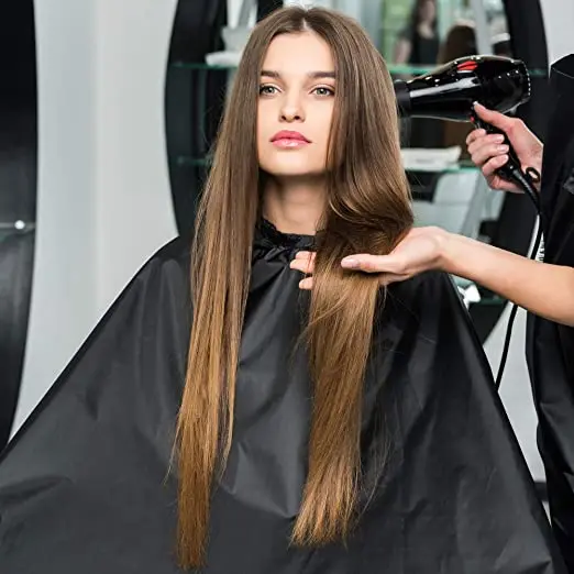 Hair Cutting Gown Waterproof Hairdresser Barber Salon Stylist Custom With Logo Black Aprons And Capes