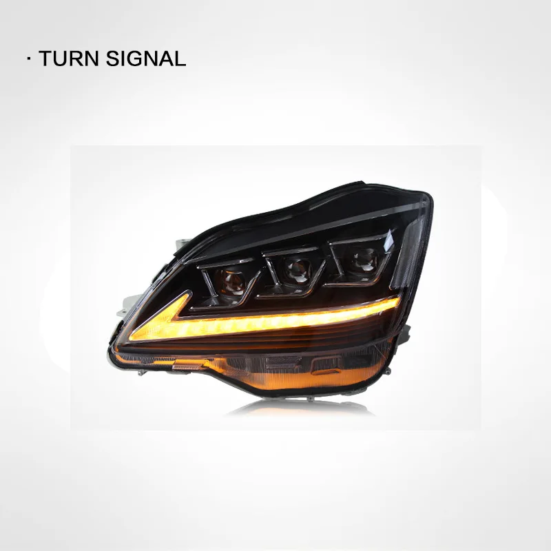 Full High Quality LED Three Eye Headlights For Toyota Crown 2003-2009 Car Headlamp LED Driving Lights Turn Signal Front Light