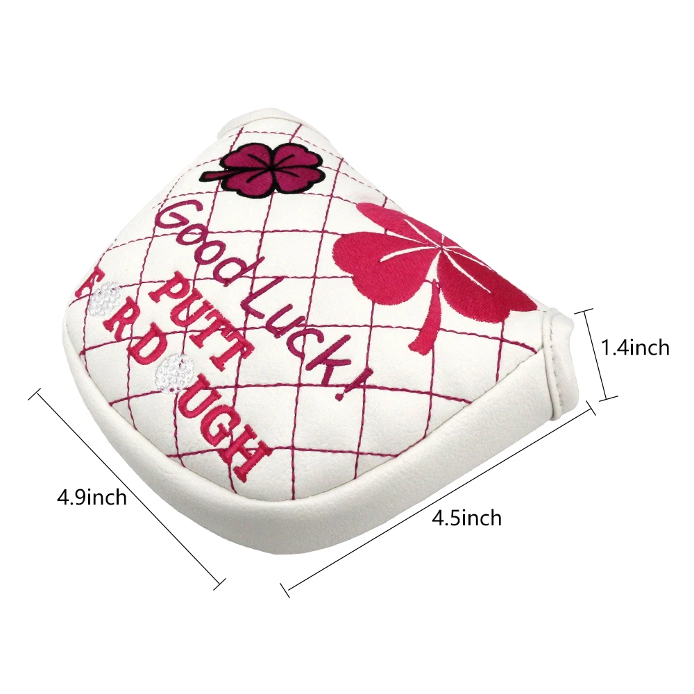 Custom Embroidered Logo Golf Putter Head Cover Headcovers Magnetic Closure Mallet Head Cover