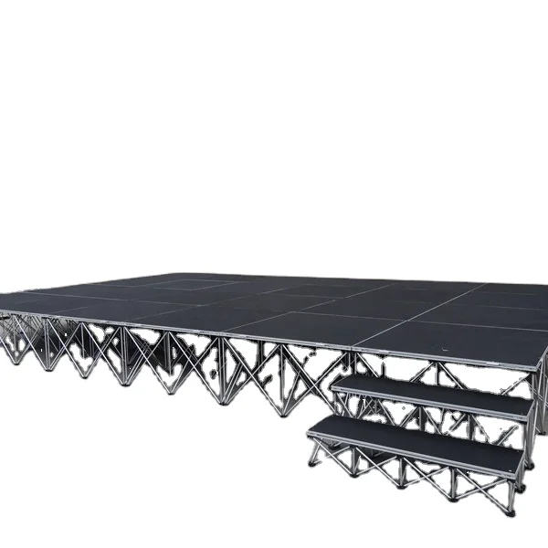 cheap mobile stage/clamp led lighting truss clamp stage for lighting/outdoor stage