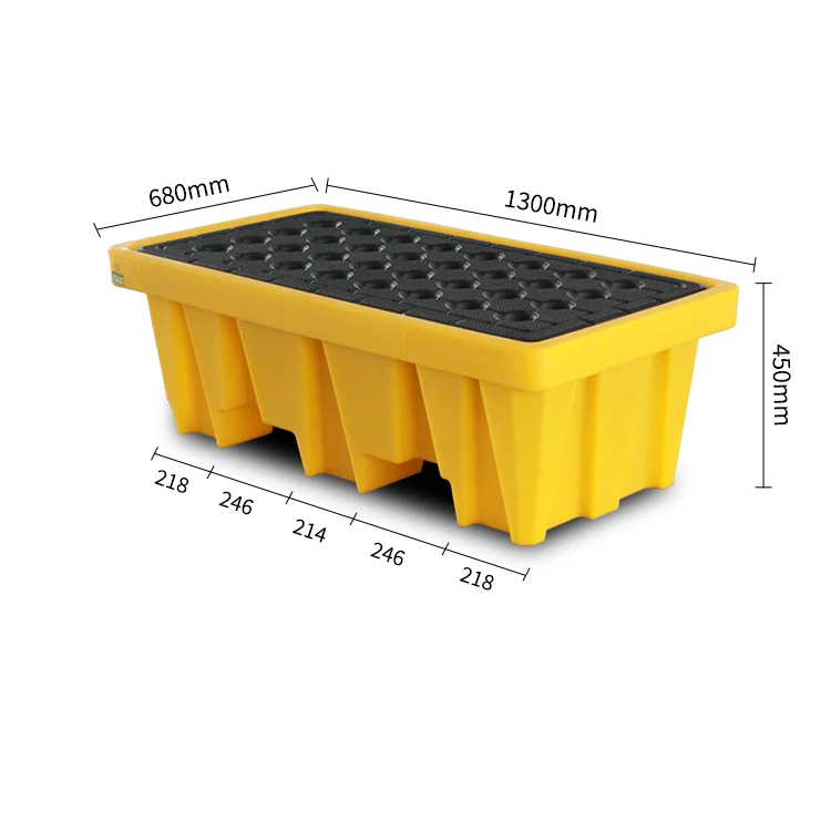 Anti-leakage  2 drum spill containment pallet  IBC drum spill containment pallet outdoor chemical spill response
