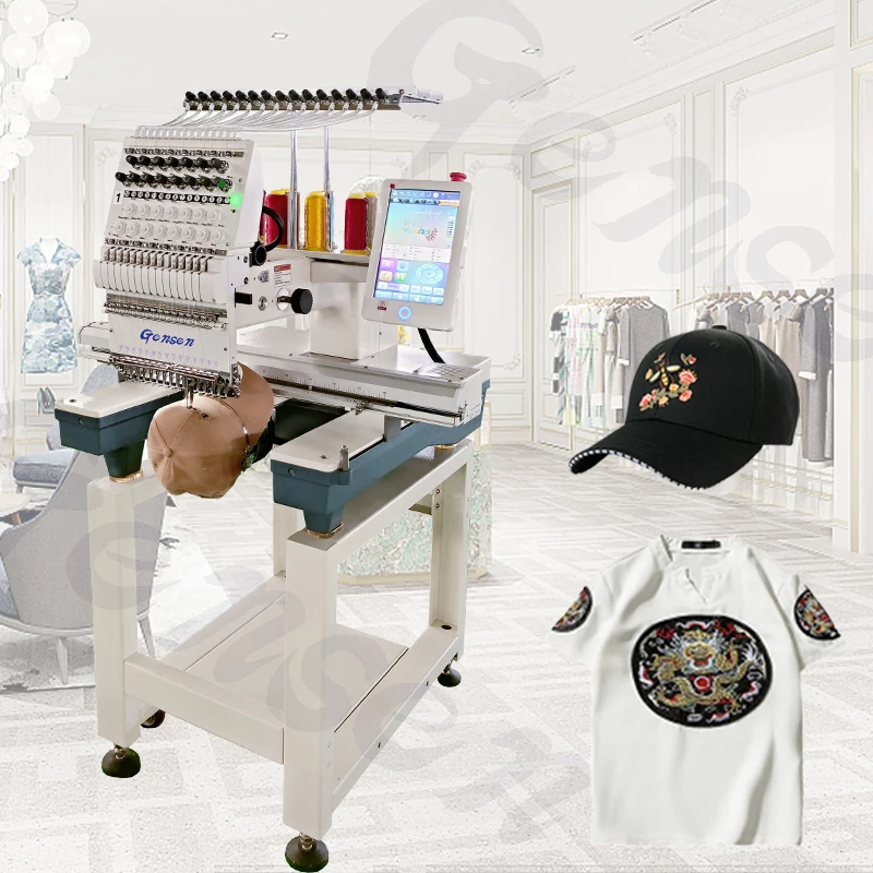 High speed 1200RPM multi-needle digital computerized single head embroidery machine home use for beginners
