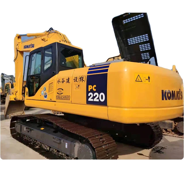 Used Komatsu PC 220-7 Amphibious Excavator Equipment Intact Performance Strong Good Selling at Low Price