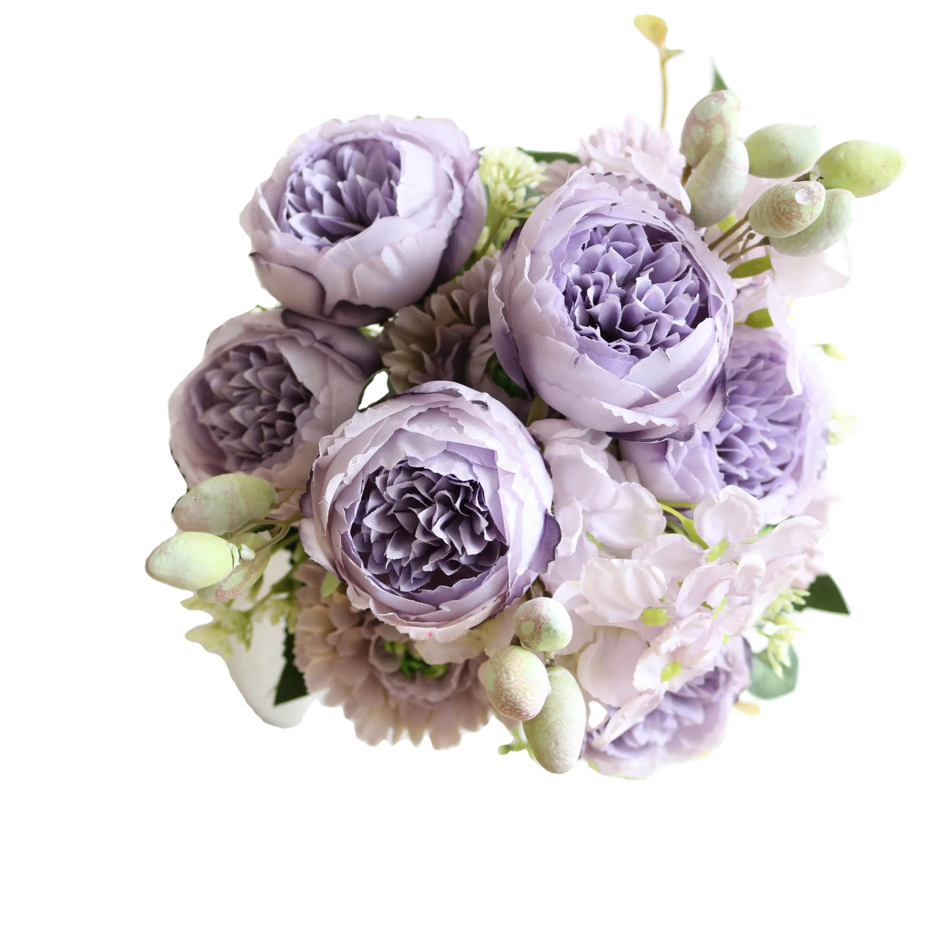 Wholesale high quality silk flowers wedding and home decorative peony flowers artificial