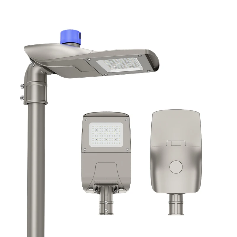 SMD 80W LED Street Light Fixtures with Tempering Glass Diffuser AC 100-240V /277V