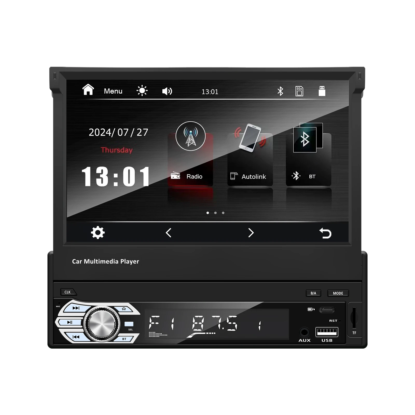 7 inch car stereo touch screen Retractable screen car radio auto car mp5 dvd player