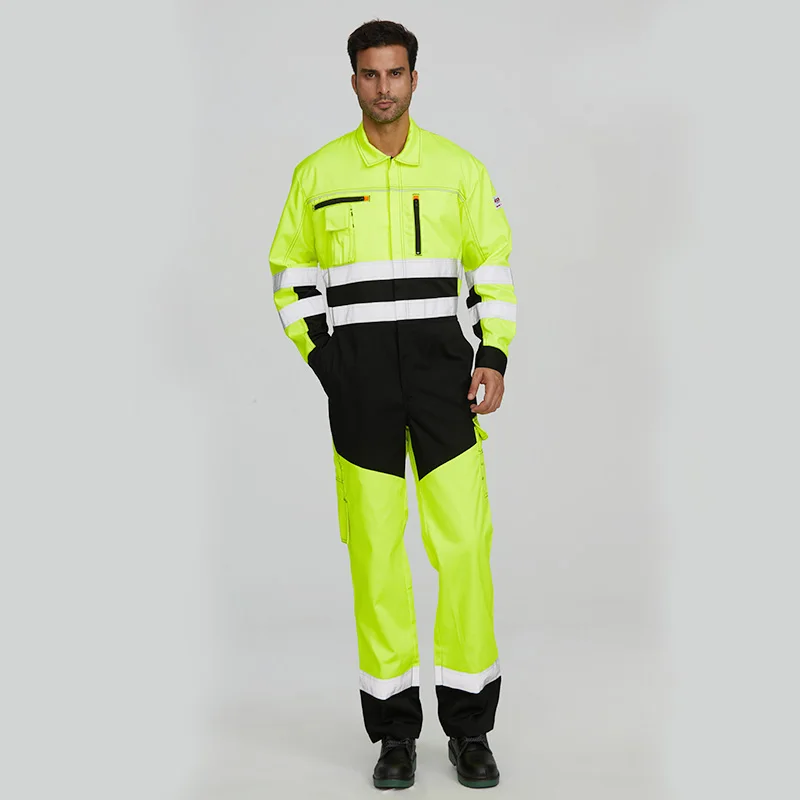 Wholesale industrial dustproof clothing hi vis workwear auto repair clothing uniforms coverall