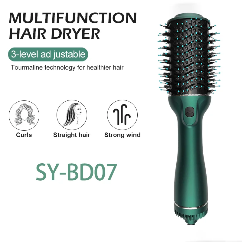  Rotating Hair Dryer Brush One Step And Volumizer Hot Air 3 in 1 Styling Negative Ion