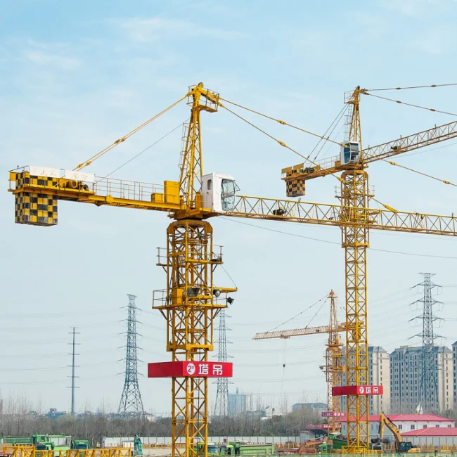 Specializing in the manufacture of cheap 8 tons 60 meters boom long flat top tower crane