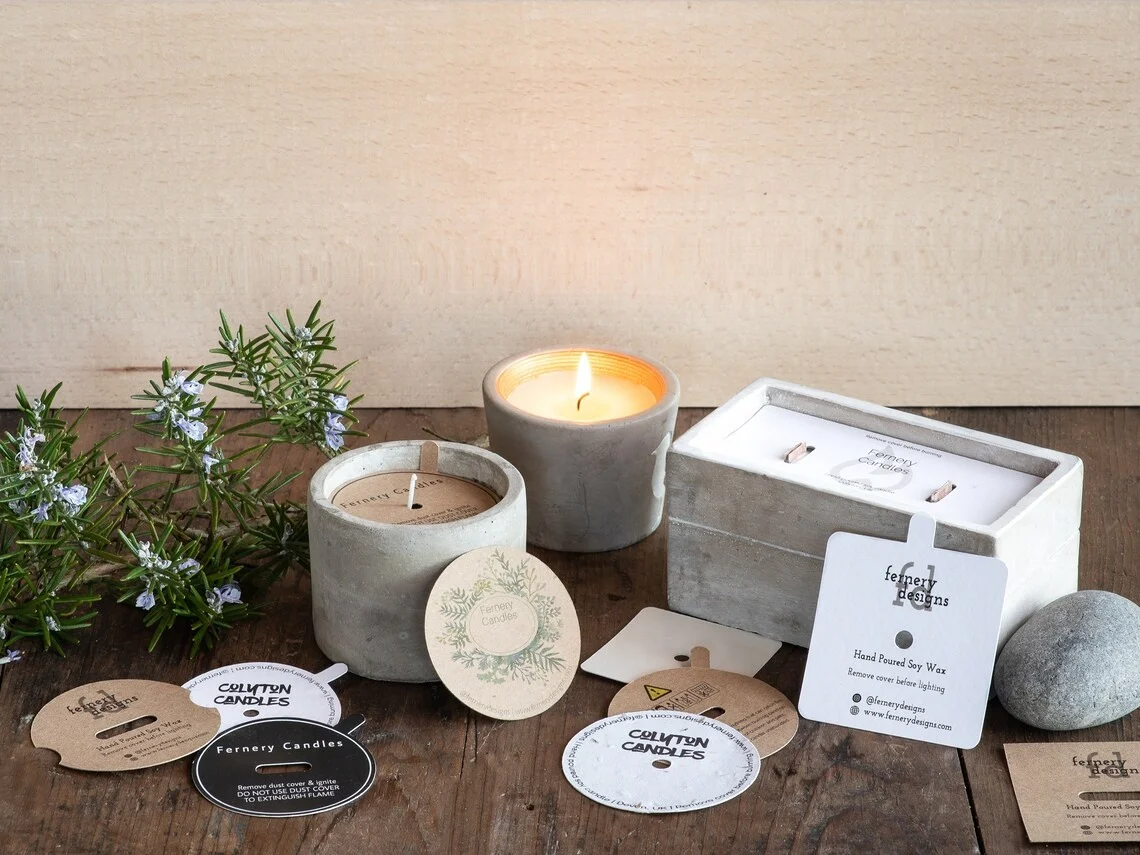 Custom Printing Logo Brand Design High Quality Paper candle dust cover paper