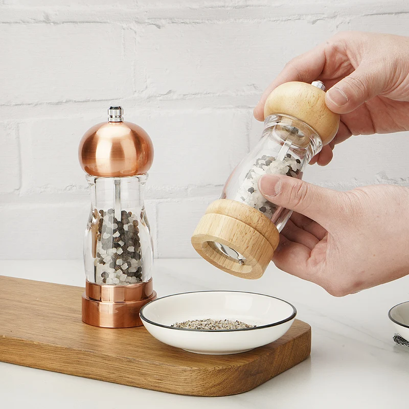 Stainless steel pepper corn grinder manual freshly ground pepper black pepper grinding bottle seasoning bottle jar