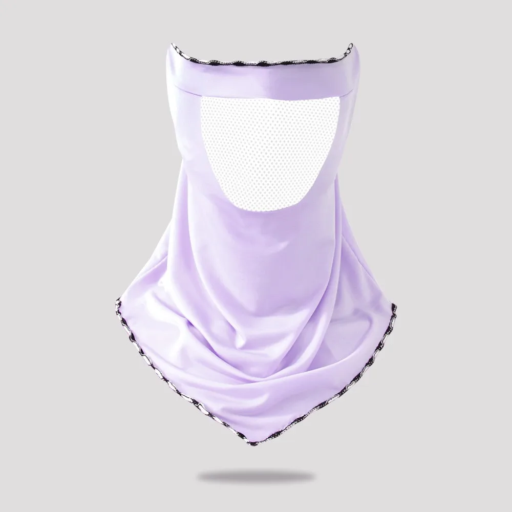 Ice Silk Sunscreen 2024 Summer Outdoor Cycling Riding Balaclava Sun Proof Full Face Scarf Veil Cycling Scarf