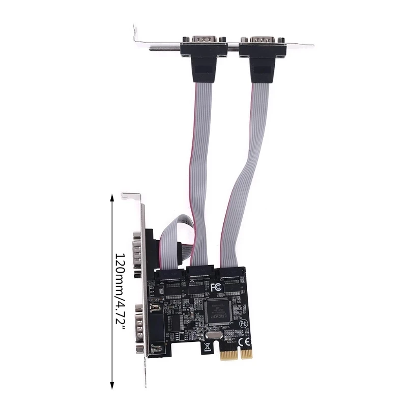 TXB071 PCI Express Add on Card 4 порта последовательные переходные карты мульти RS232 DB9