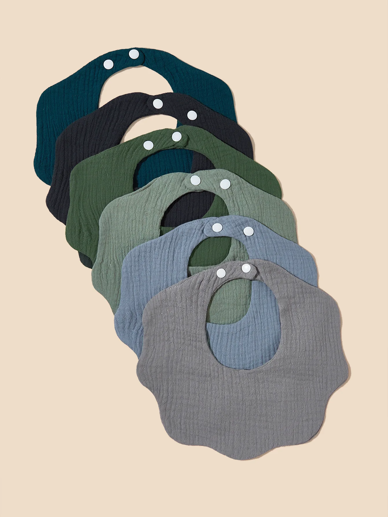 Muslin Baby Teething Bibs Lap-shoulder Cloths Bibs Baby Bandana Drool Bibs