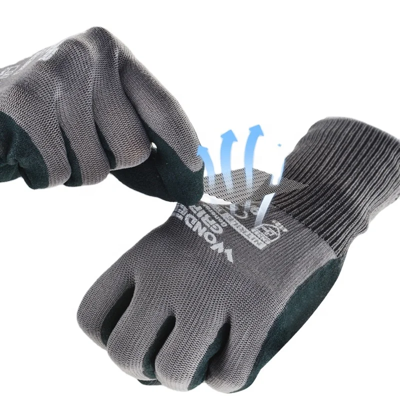 Breathable Nitrile Rubber Anti-skid Wear-resistant Garden Dipping Work Safety Gloves