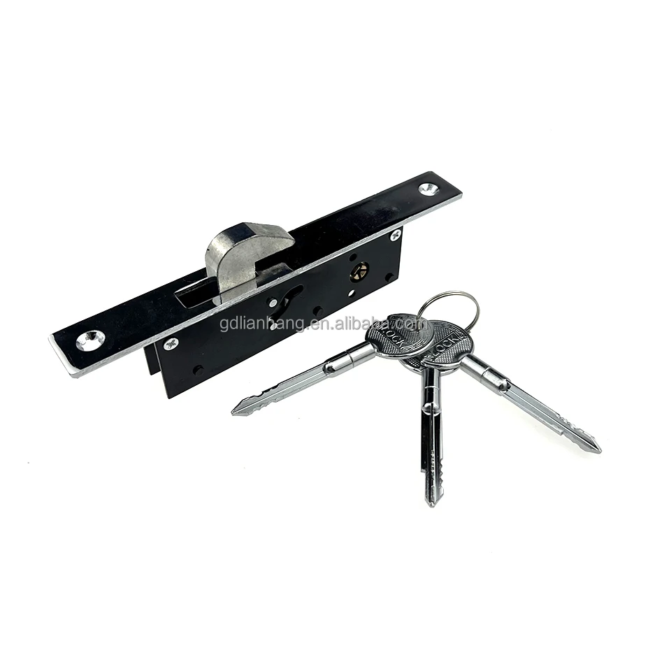 High Security Fireproof Mortise Lockset Magnetic Stainless Steel Sliding Glass Door Lock With Keys