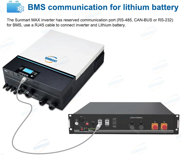 Home Application and Normal Specification 8kw 48V with 120A MPPT Charger with parallel and wifi  solar inverter solar hybrid