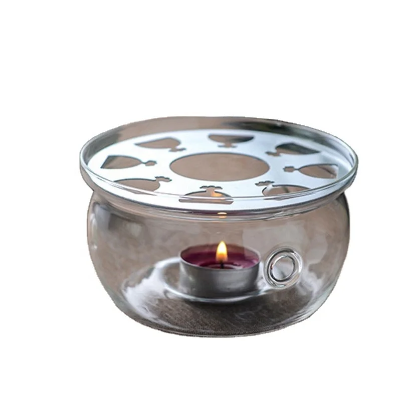 Термостойкий стеклянный чайный набор круглая нагревательная основа подогреватель стеклянная изоляционная Базовая свеча