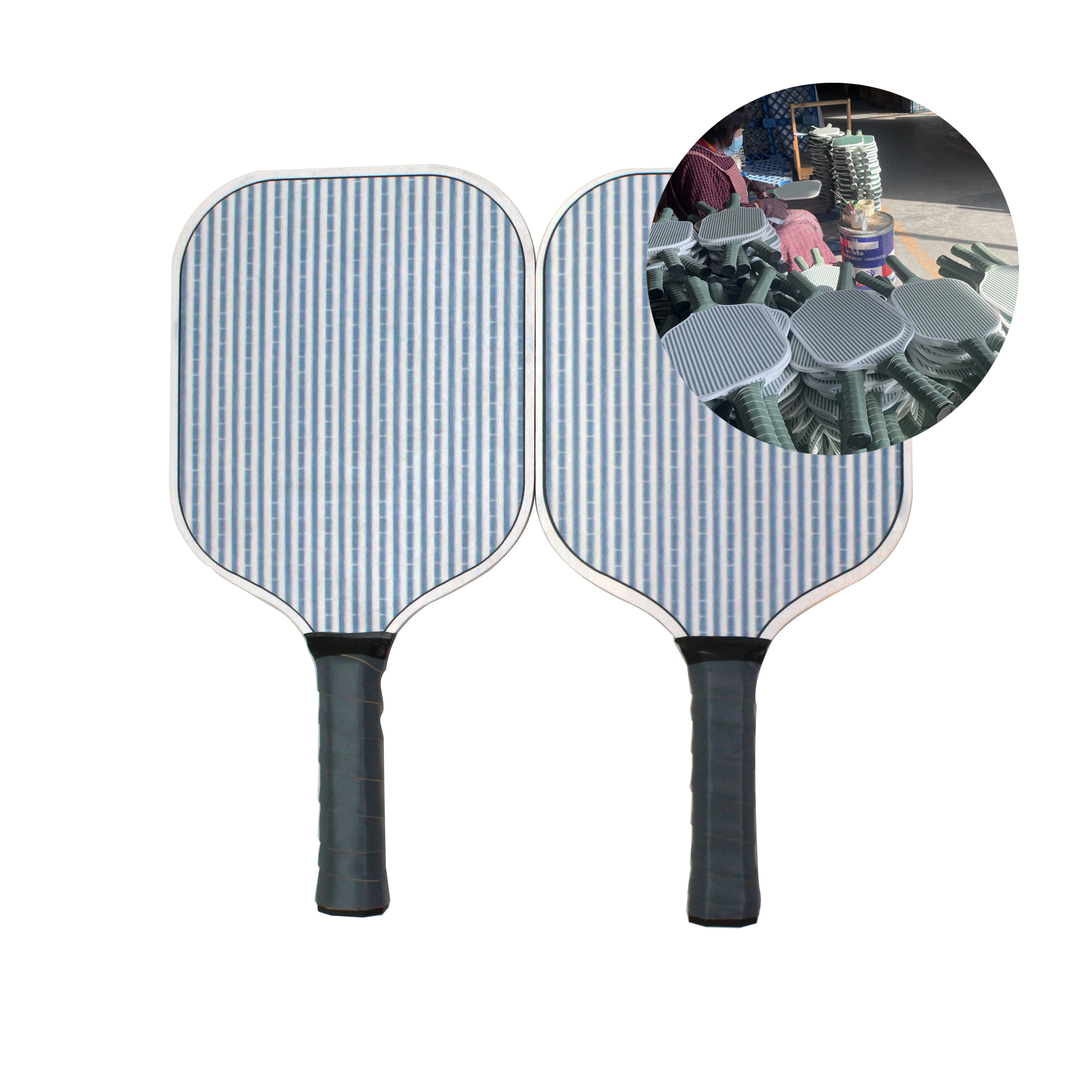 Pickleball Paddle Meets USAPA Durable Racket Fiberglass Very gritty surface Padded  2 Balls 2 Rackets