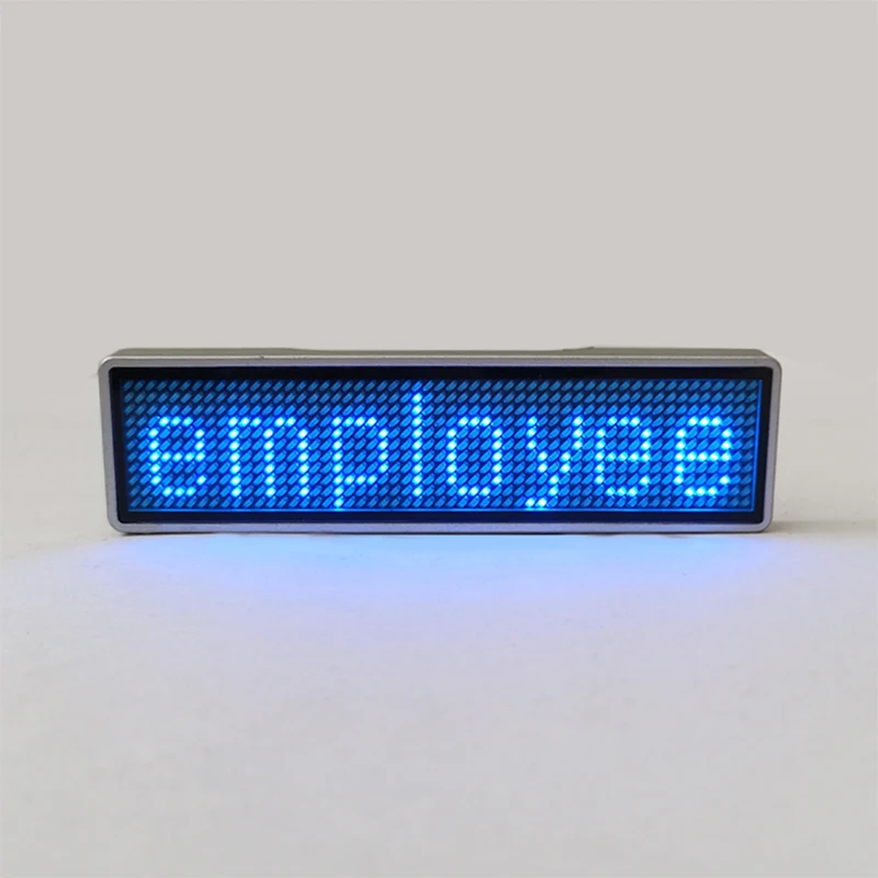 Programmable Scrolling message Mini Led Display advertising led name badge scrolling