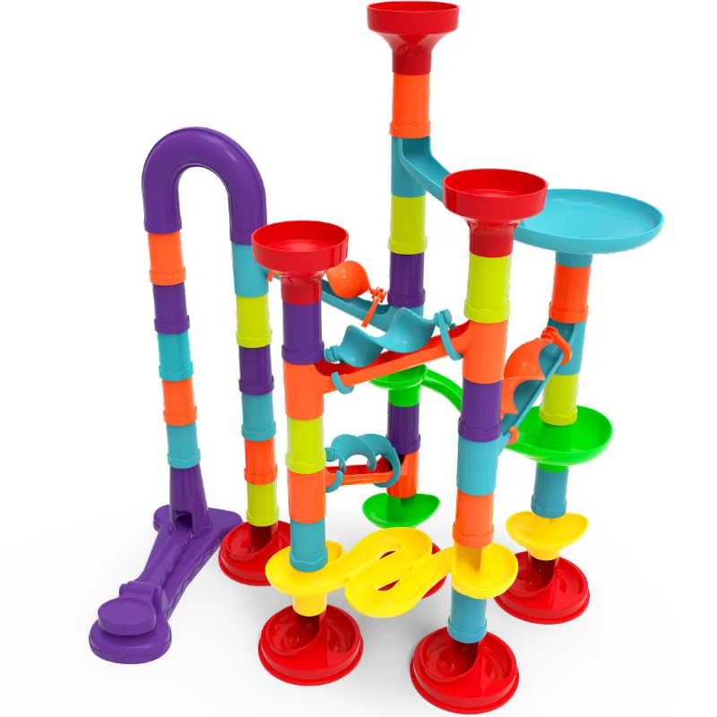 Мраморный лабиринт игра «своими руками» развивающий игровой набор дорожка трубы строительные блоки стеклянные шарики для детей